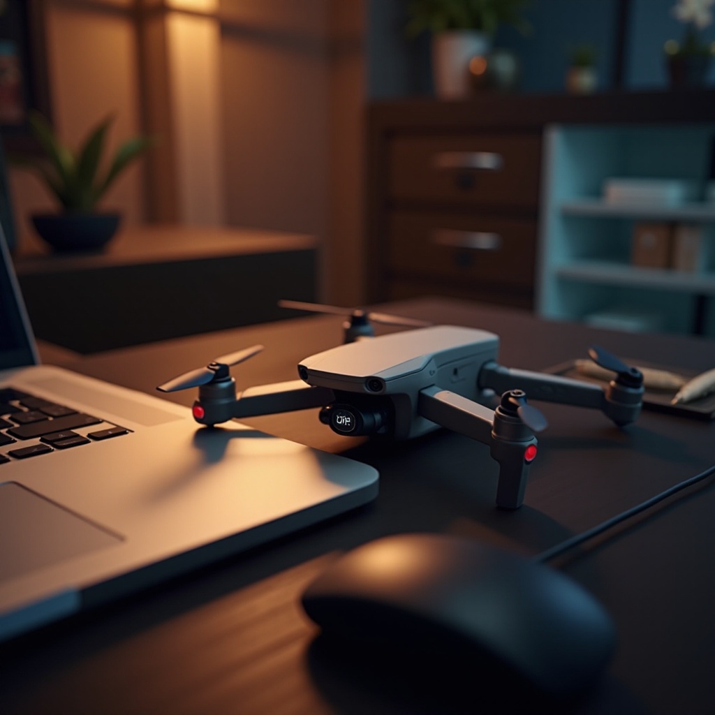 Podłączanie wewnętrznej pamięci z Mavic do MacBook Pro