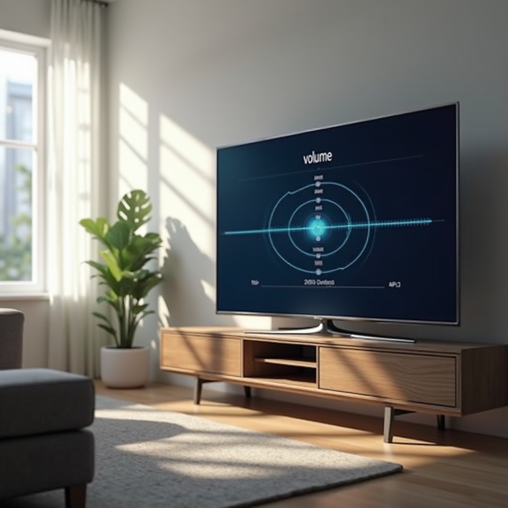 Głośność telewizora Samsung ciągle wzrasta do 100.