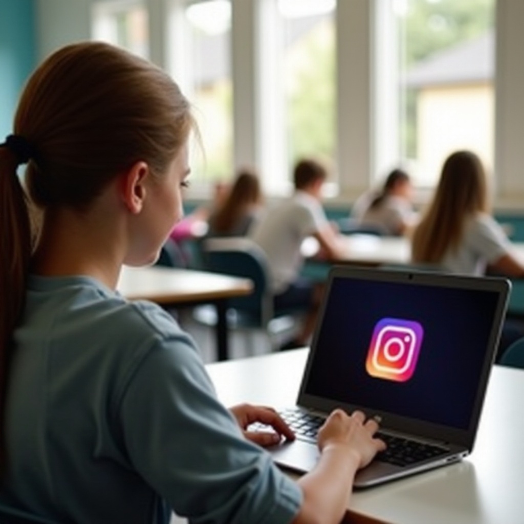 jak se dostat na Instagram na školním Chromebooku