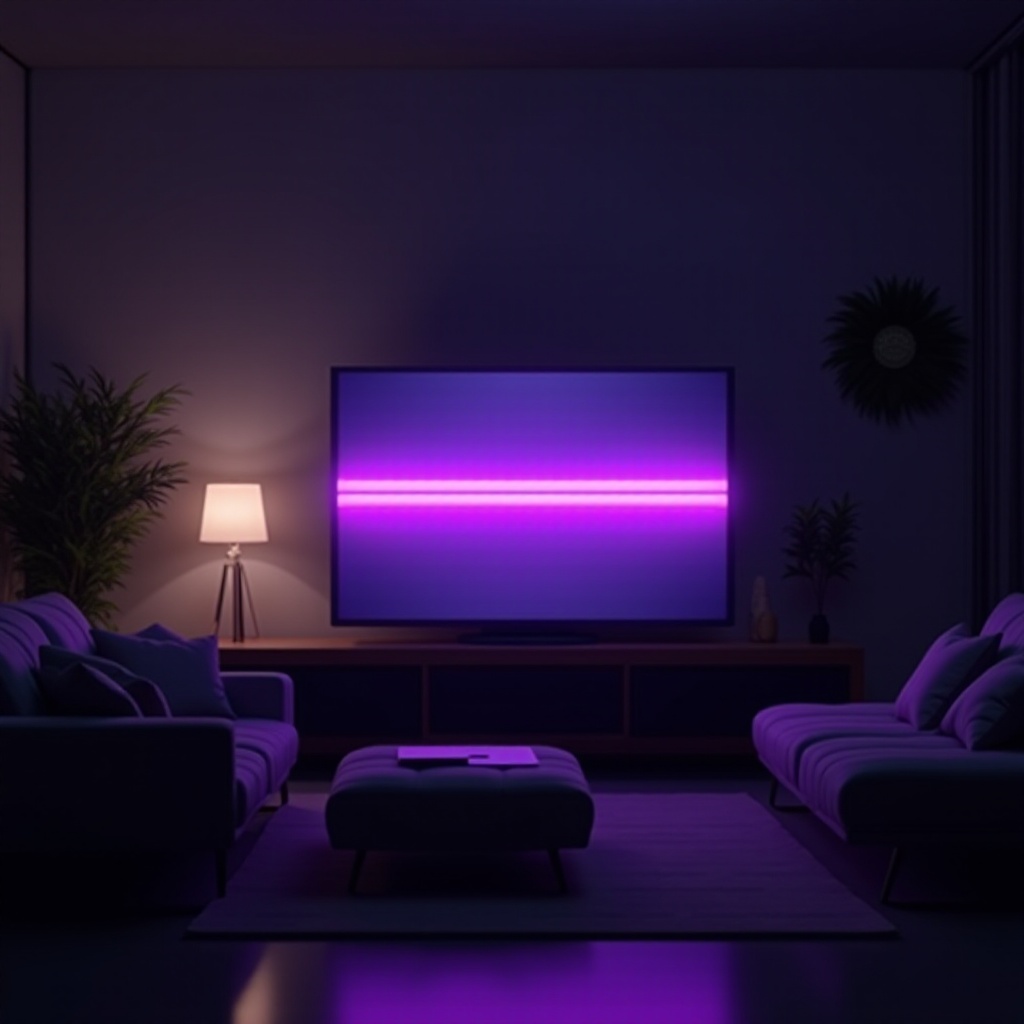 lila vonal a tévén