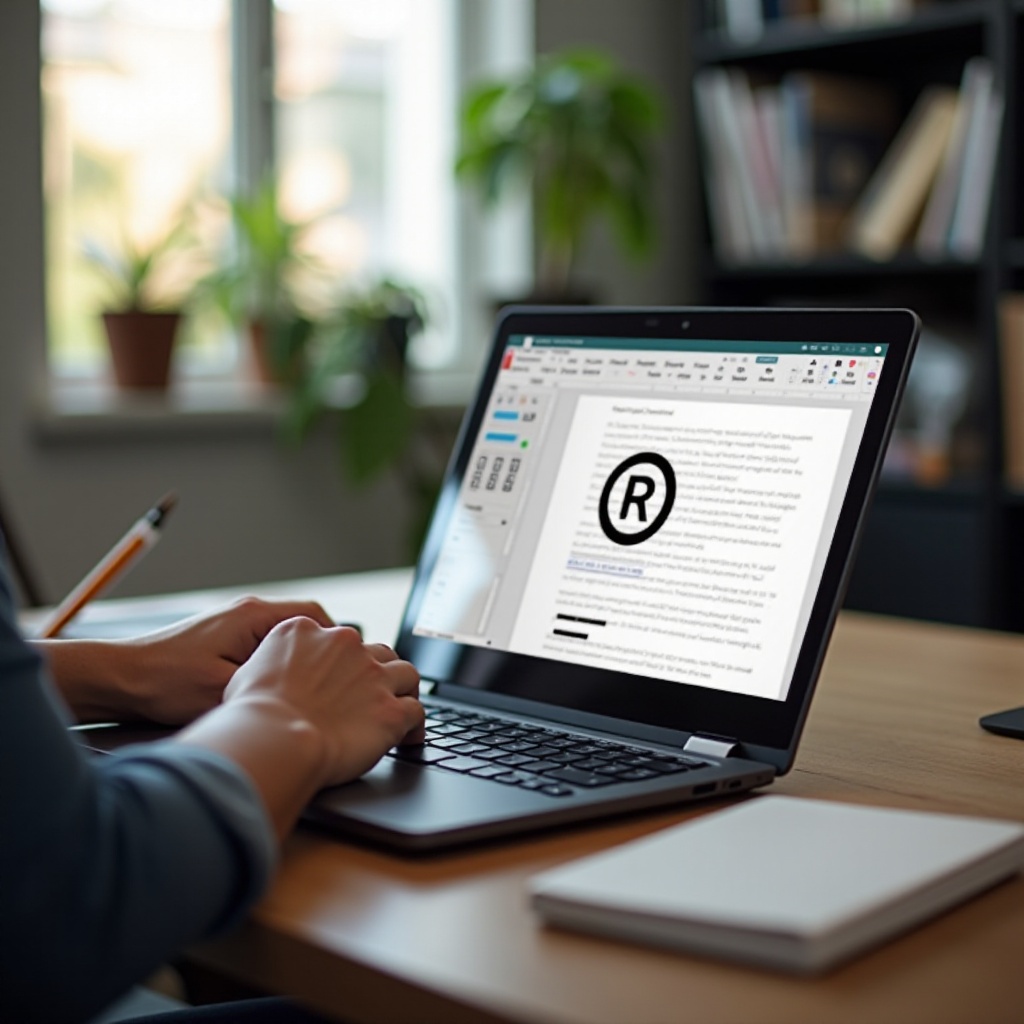 eingetragenes Markenzeichen-Symbol auf Chromebook