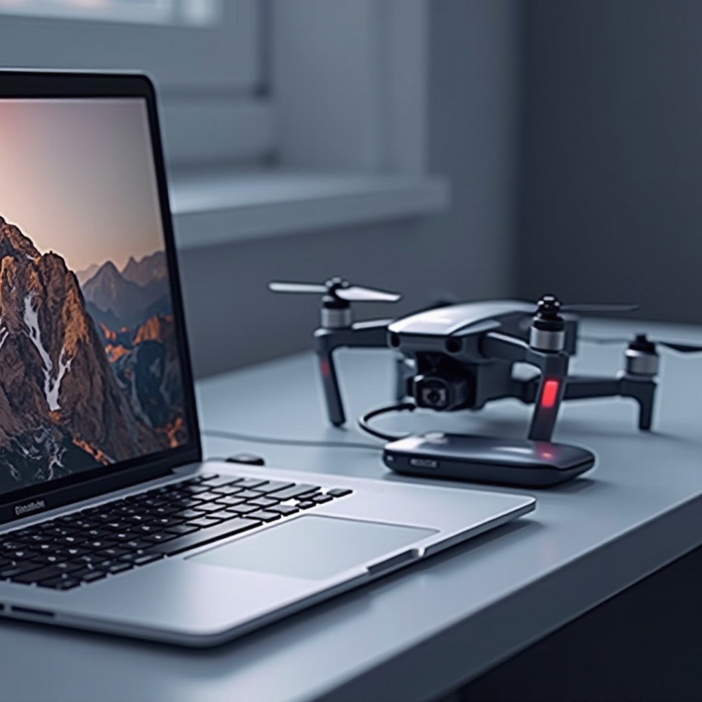 belső tároló csatlakoztatása a Mavic-ről a MacBook Pro-ra