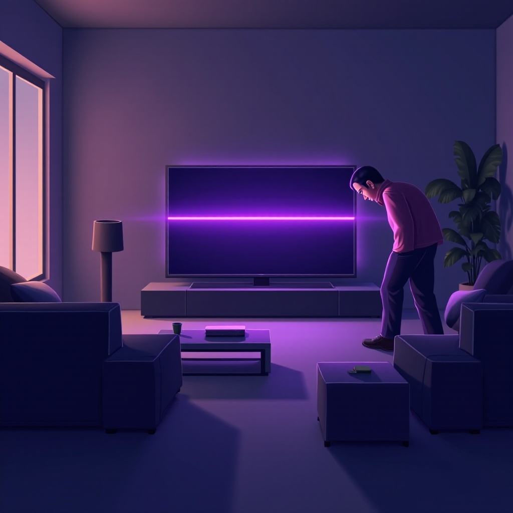 lila Linie im Fernsehen