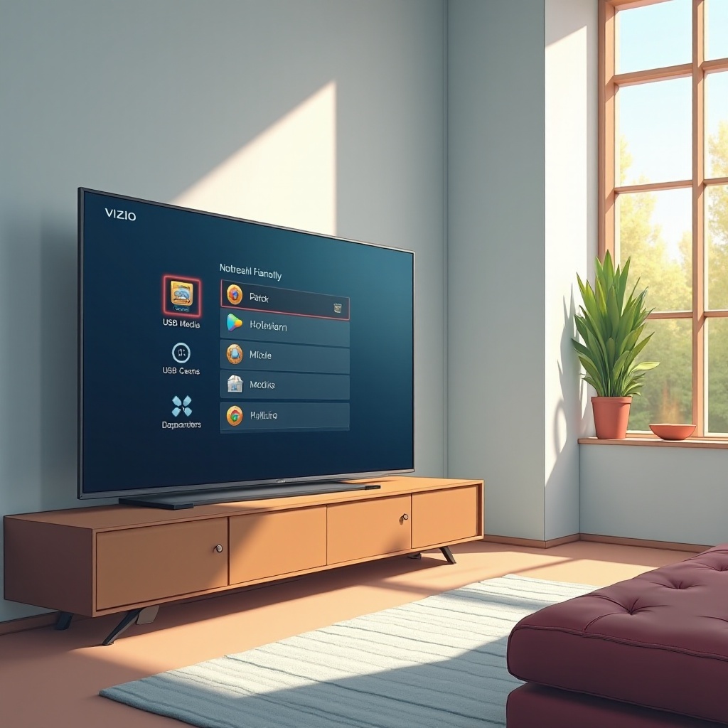 wie man USB auf Vizio Smart TV ansieht