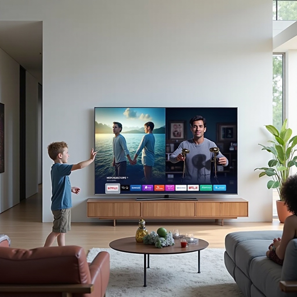 jak sledovat rozdělenou obrazovku na Samsung Smart TV