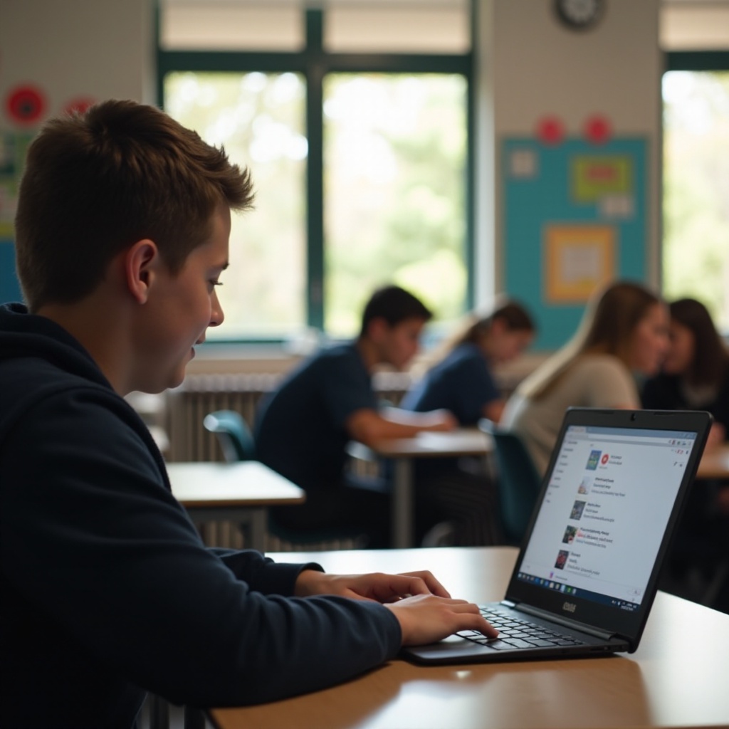 jak wejść na Instagram na szkolnym Chromebooku