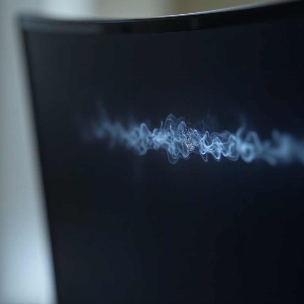 dziwna dymna linia na moim monitorze Samsung Odyssey G7