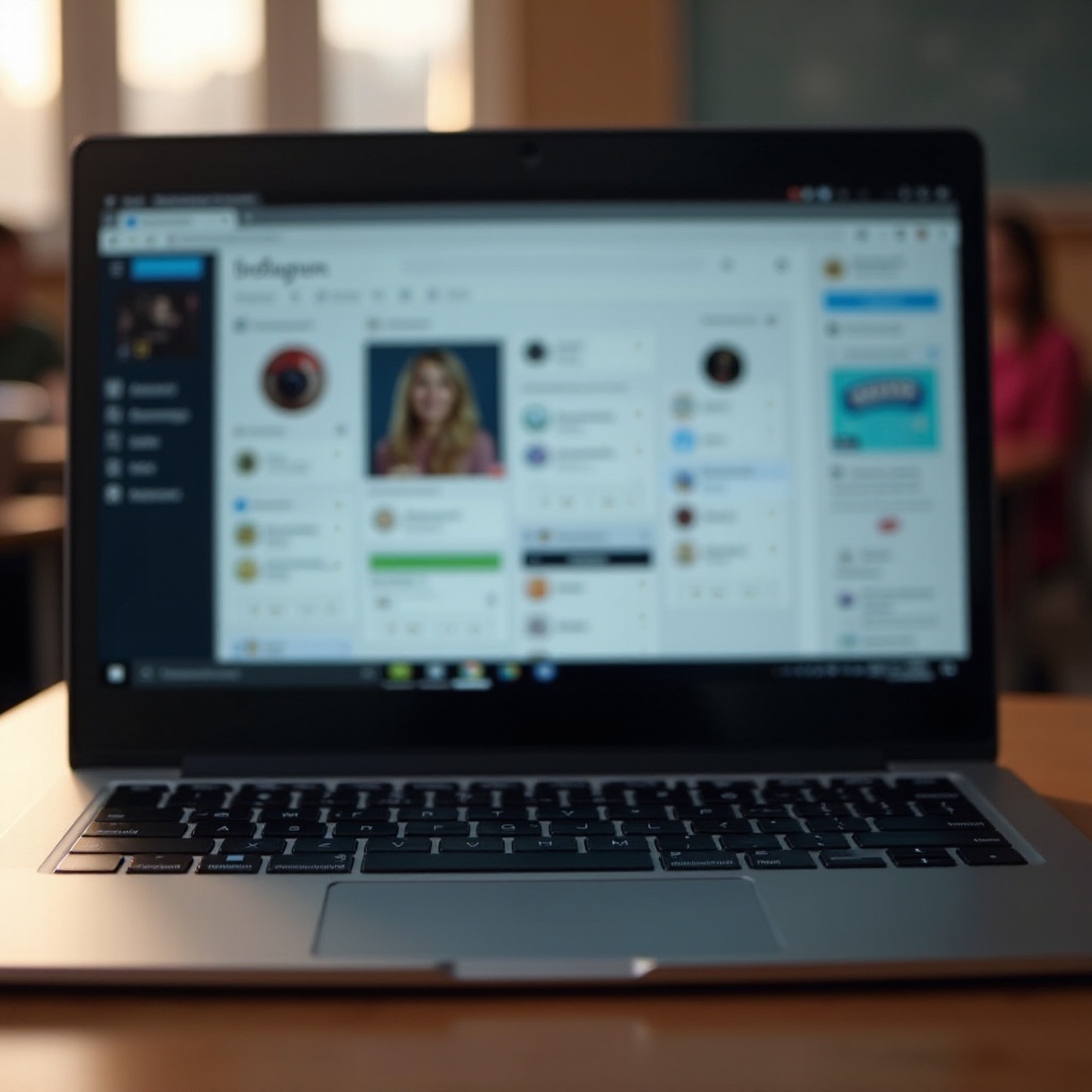 wie man auf einem Schul-Chromebook in Instagram kommt