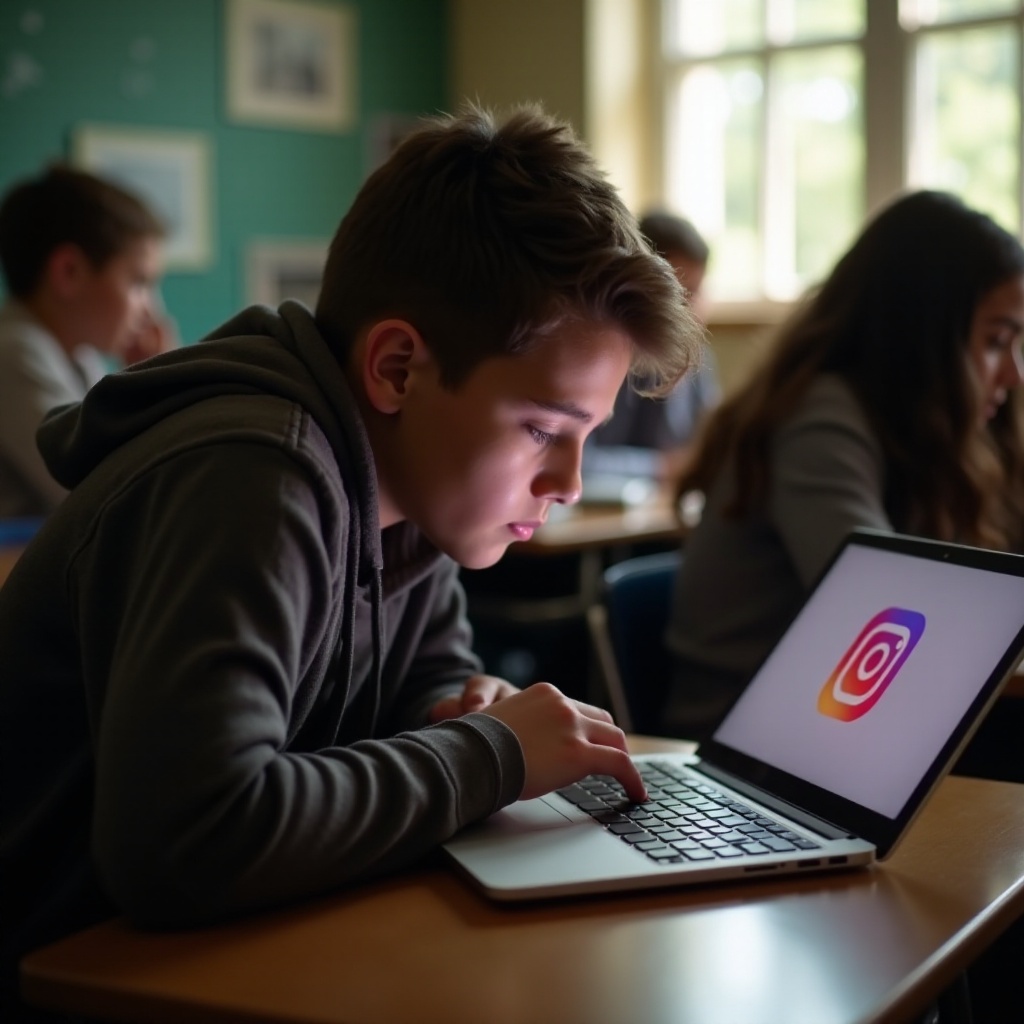 jak se dostat na Instagram na školním Chromebooku
